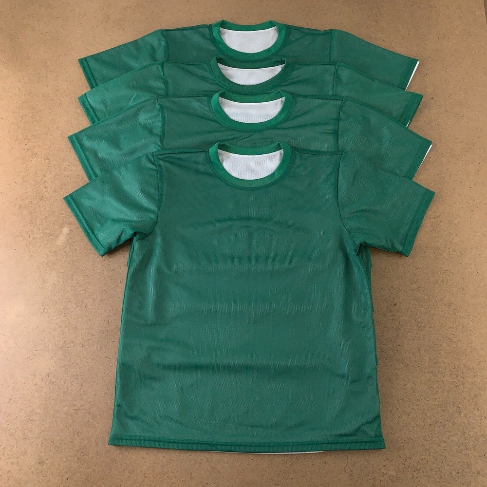 Lot of 4 A4 Kids Youth Size Large Green White Match Reversible Jersey NB3172 New